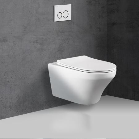 Унитаз подвесной безободковый Vincea Edge-M VT1-37 белый, с сиденьем микролифт